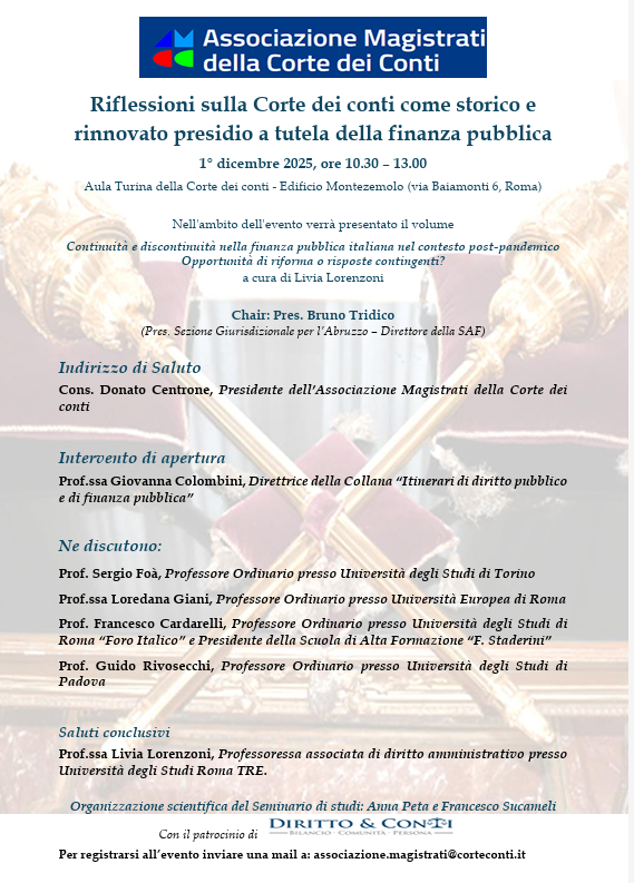 Riflessioni sulla Corte dei conti come storico e rinnovato presidio a tutela della finanza pubblica